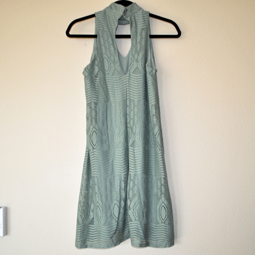 City Studio dusty green lined swing dress XS. - Picture 3 of 3